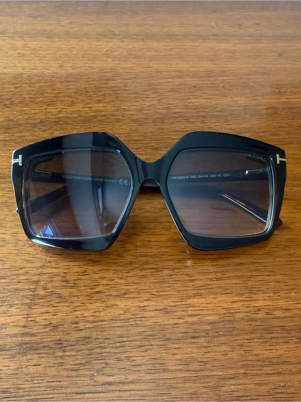 Tom Ford Oversized Tortoiseshell Blue Block Opticals w. Magnetic Sunglasses